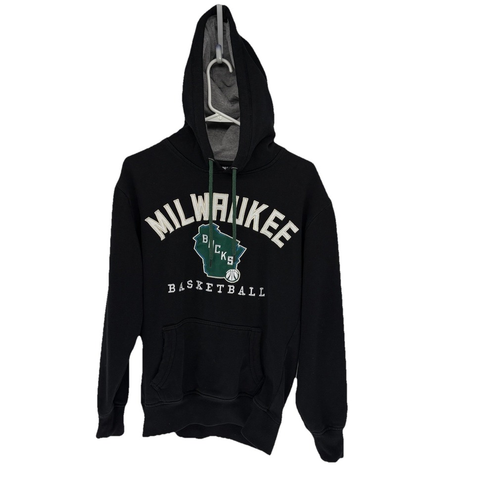 Vintage Unk NBA Milwaukee Bucks Embroidered Hoodie College‎ University Men M